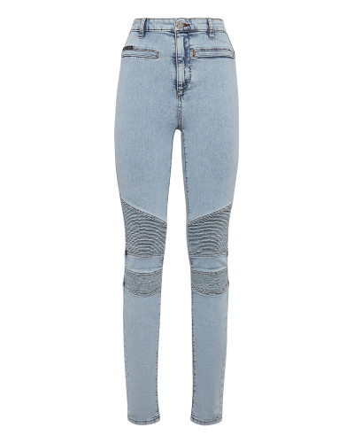 Denim  High Waist Biker Iconic Plein