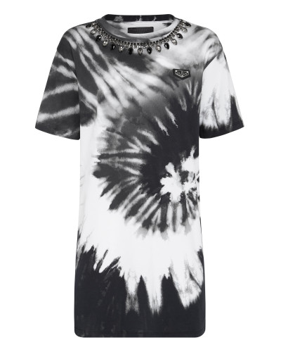T-shirt Dress Tie Dye Crystal Chain