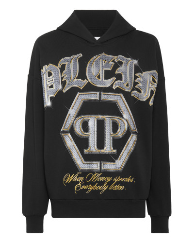 Hoodie Sweatshirt with Crystals
