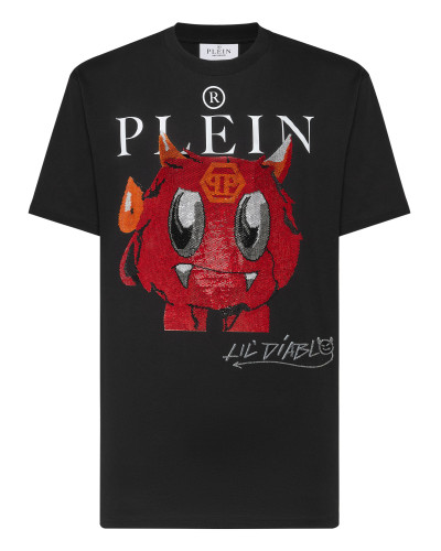 T-shirt Round Neck SS Monsters with Crystals