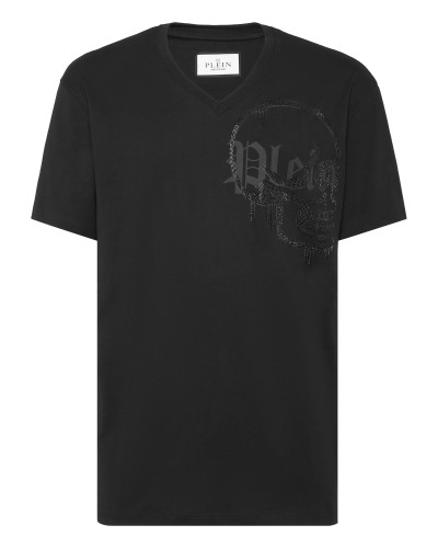 T-shirt V-Neck SS Graffiti with Crystals