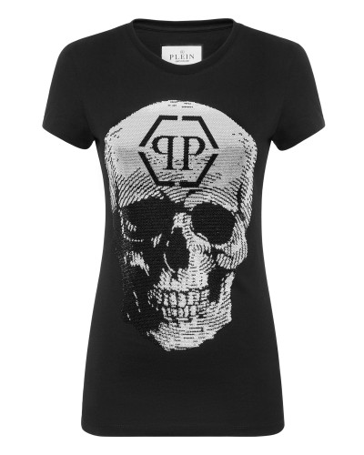 T-shirt Sexy Pure Fit Skull with Crystals