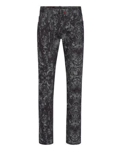 Denim Trousers Super Straight Cut Fit Tattoo