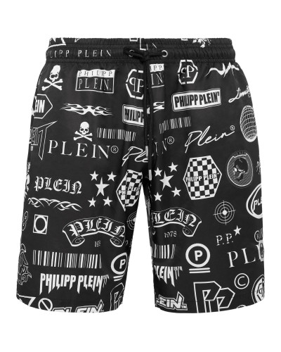 Long Swim-Trunks Logos