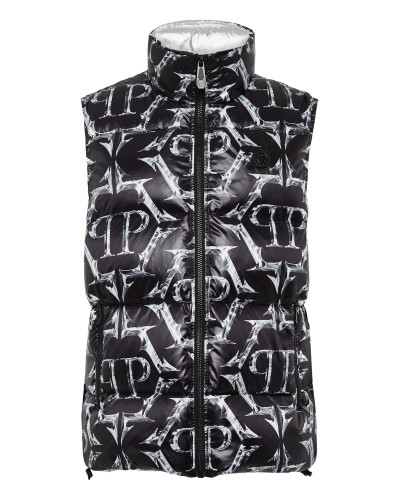 Nylon Puffer Vest Chrome