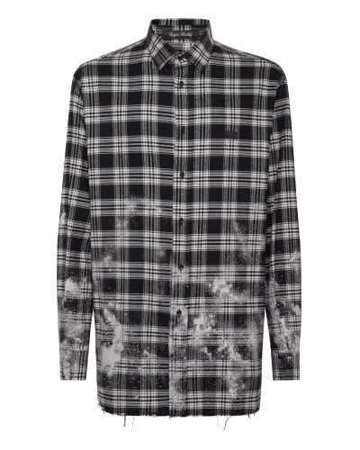 Oversized Shirt Sugar Daddy Cut LS Chrome