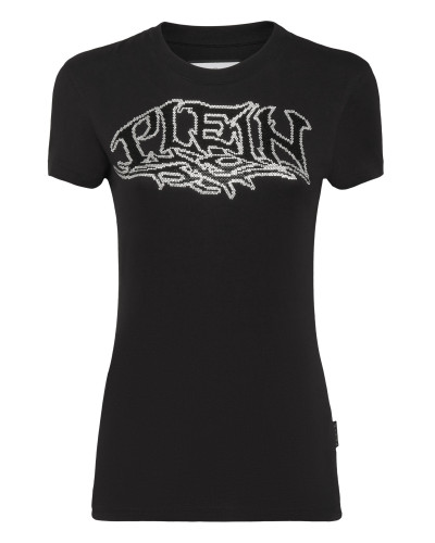 T-shirt Round Neck Sexy Pure Fit Crystal