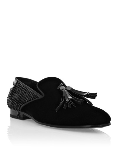 Velvet & Patent Leather  Loafers Studs