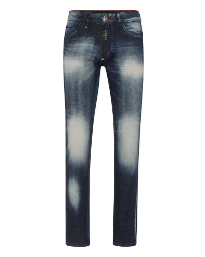 Denim Super Straight Cut Trousers