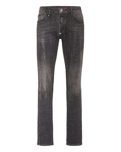Denim Super Straight Cut Trousers