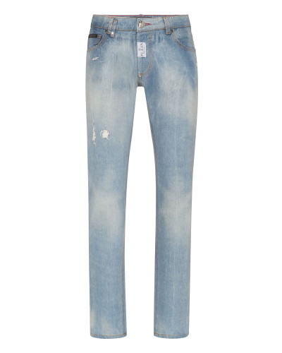 Denim Super Straight Cut Trousers