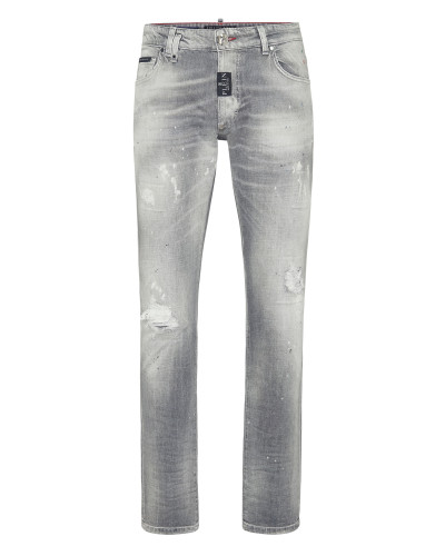 Denim Super Straight Cut Trousers