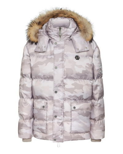 Nylon Puffered Parka Camouflage