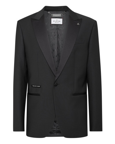 Wool Printed Blazer Skull