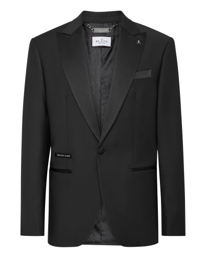 Wool Printed Blazer Skull