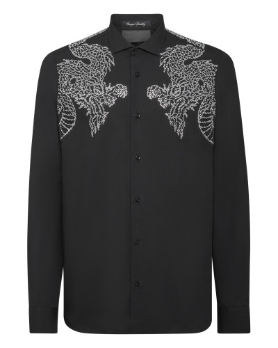 Shirt Sugar Daddy Cut Long-Sleeve Dragon