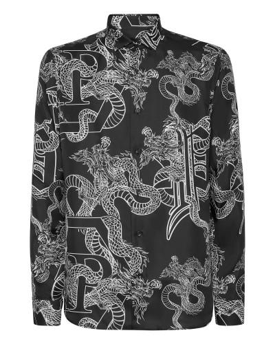 Silk Shirt Sugar Daddy Cut Long-Sleeve