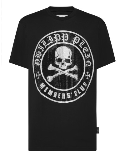 T-shirt Round Neck SS Strass Skull&Bones