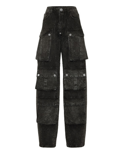 Denim Cargo Trousers Srtass