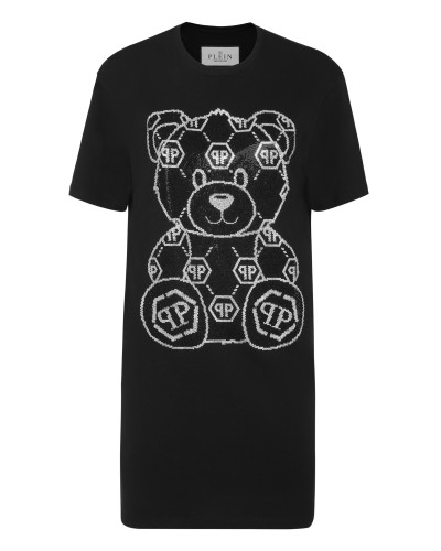 T-shirt Short Dress Strass Teddy Bear