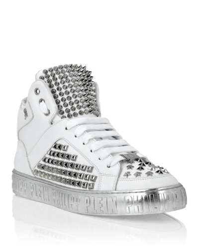 Nappa Leather Mid-Top Sneakers Studs