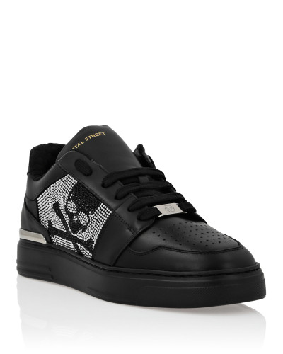 Lo-Top Crystal Leather Sneakers Skull&Bones