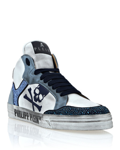 Nappa Leather Hi-Top Sneakers Strass Retrokickz TM