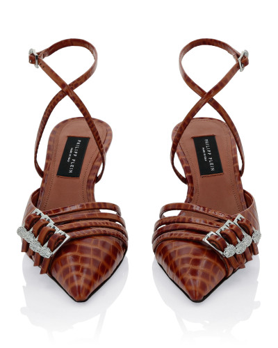 Multi-Strap Low-Heel Slingback Cocco Print Multi-Strap Low-Heel Slingback Cocco Print