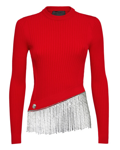 Turtleneck LS Crystal  Fringe