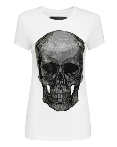 T-shirt Round Neck SS Classic Skull strass