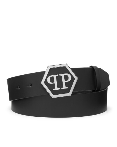 Leather Belt Hexagon