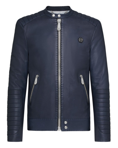Lambskin handstitched Moto Jacket Iconic Plein