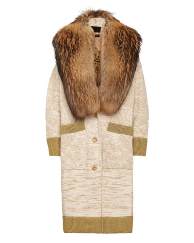 Cardigan Long Jacquard Foulard