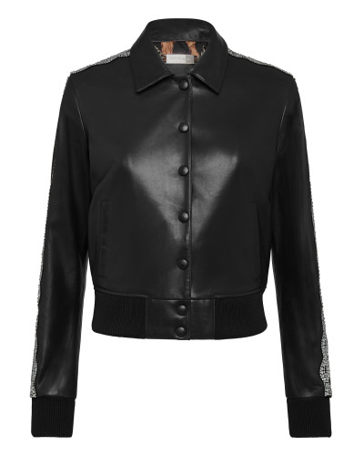 Leather Bomber  Crystal Cable