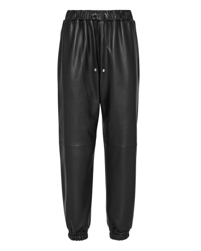 Soft Leather Jogging Trousers