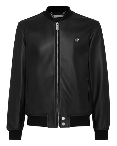 Leather Bomber Skull