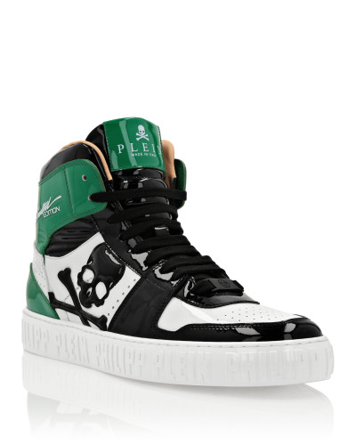 HI-TOP SNEAKERS NOTORIOUS PATENT SKULL