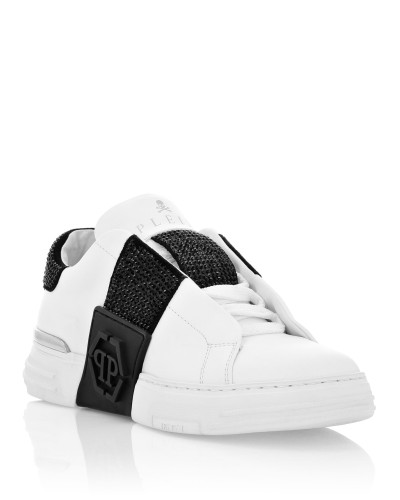 LO-TOP SNEAKERS PHANTOM KICK$ LEATHER HEXAGON WITH Crystals