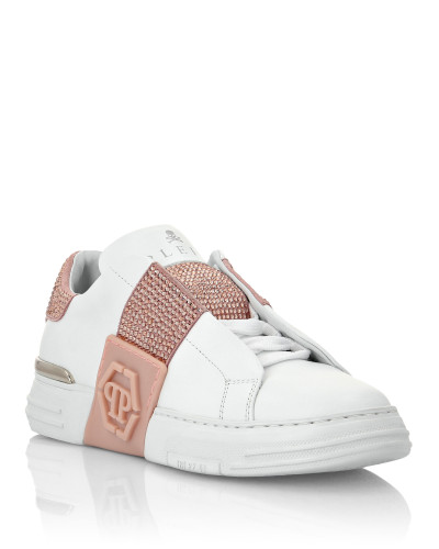 LO-TOP SNEAKERS PHANTOM KICK$ LEATHER HEXAGON WITH Crystals