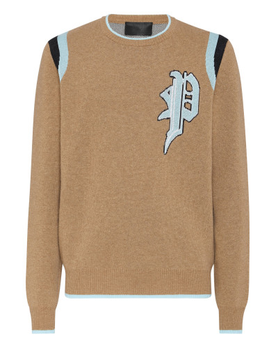 Cotton/Wool Pullover Round Neck LS Gothic Plein