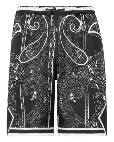Silk Shorts Paisley Foulard