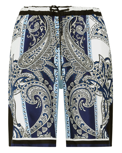 Silk Shorts Paisley Foulard