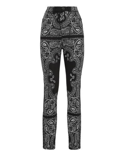 Denim Super High Waist Jegging Paisley Bandana