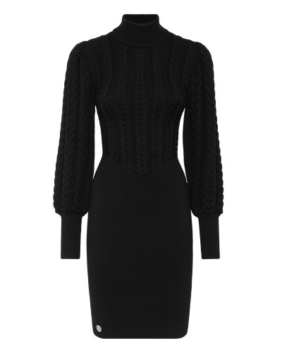 Wool Turtleneck Dress LS