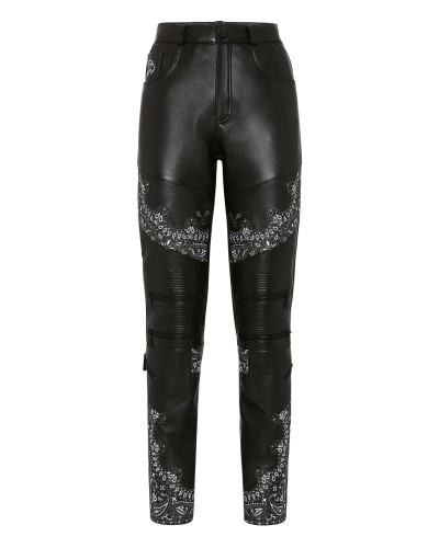 Leather Long Trousers Paisley Bandana