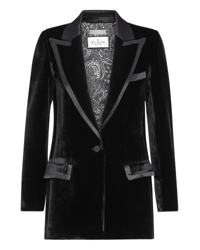 Velvet Boxy Blazer Paisley Bandana