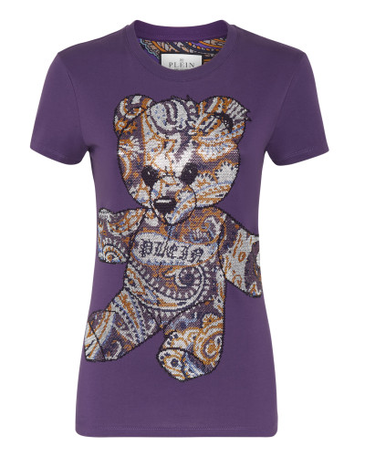 T-shirt Round Neck Sexy Pure Fit Paisley Teddy Bear