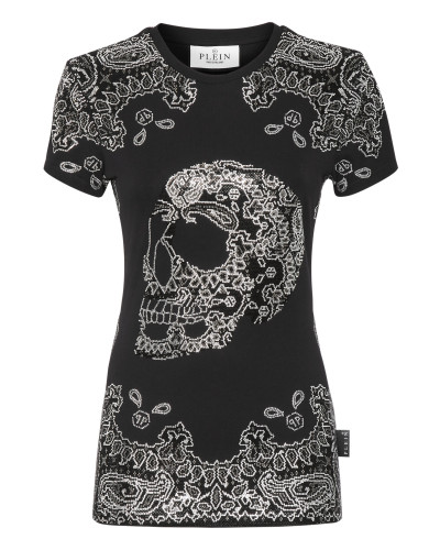 T-shirt Round Neck Sexy Pure Fit Paisley Bandana