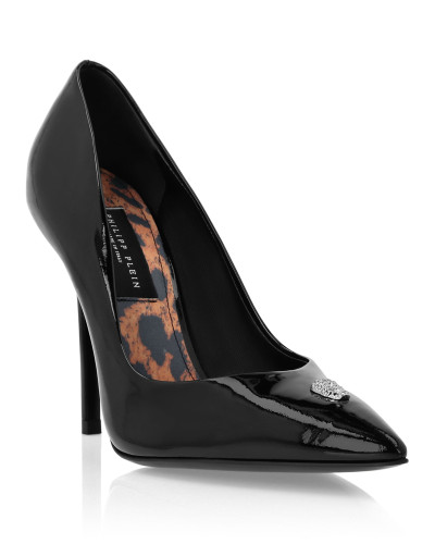 Patent Leather Decollete Hi-Heels Crystal Skull