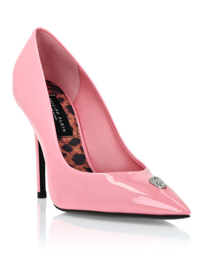 Patent Leather Decollete Hi-Heels Crystal Skull